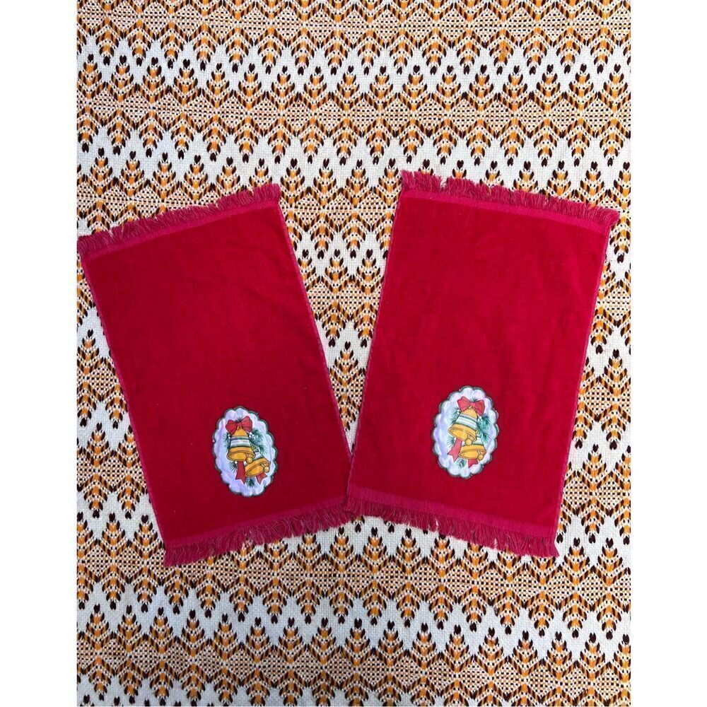 Vintage Canon Christmas Fingertip Hand Towels